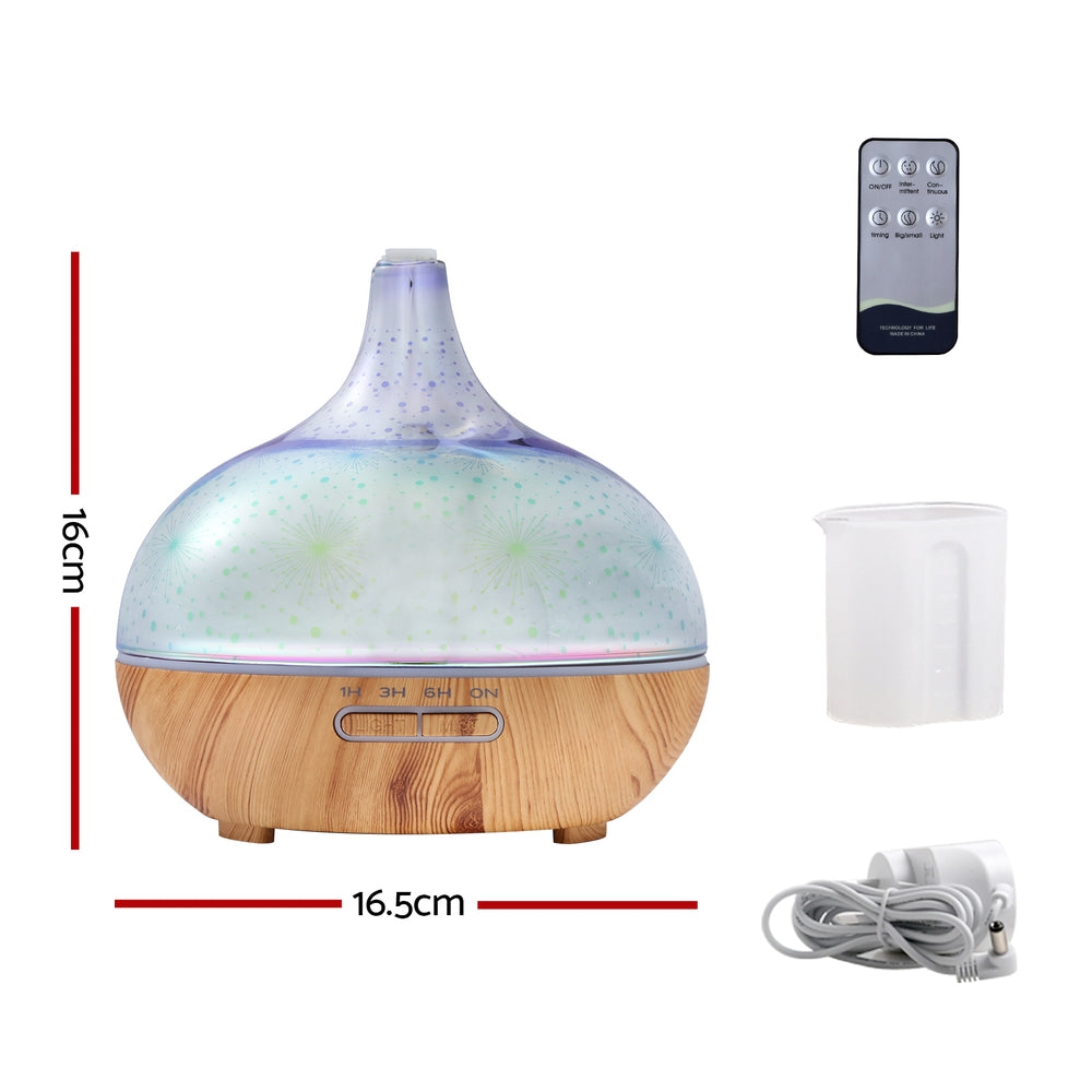 3D Glass Aroma Diffuser | 400ml Aroma Diffuser | Ethereal Diffusers
