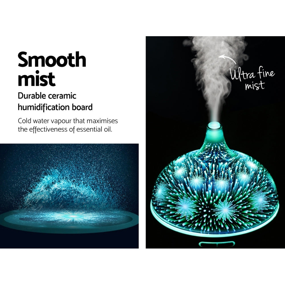 3D Glass Aroma Diffuser | 400ml Aroma Diffuser | Ethereal Diffusers