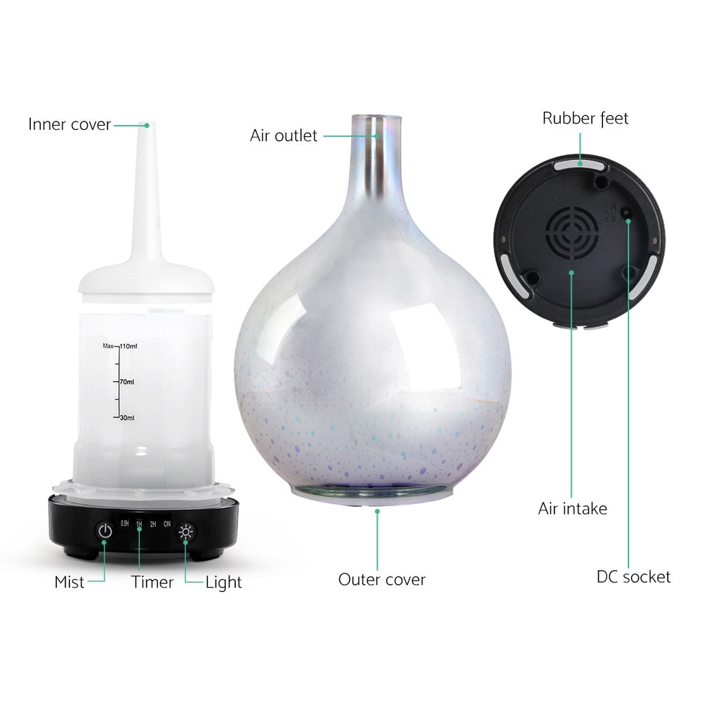 Devanti 3D Glass Diffuser | Aroma 3D Glass Diffuser|Ethereal Diffusers