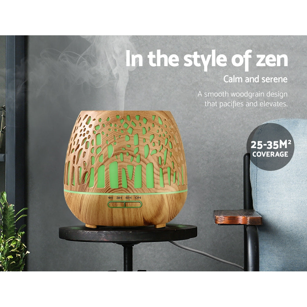 Aroma Diffuser Wood Grain | 400ml Aroma Diffuser | Ethereal Diffusers