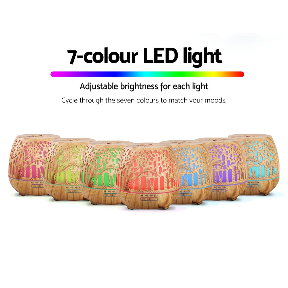 Aroma Diffuser Wood Grain | 400ml Aroma Diffuser | Ethereal Diffusers