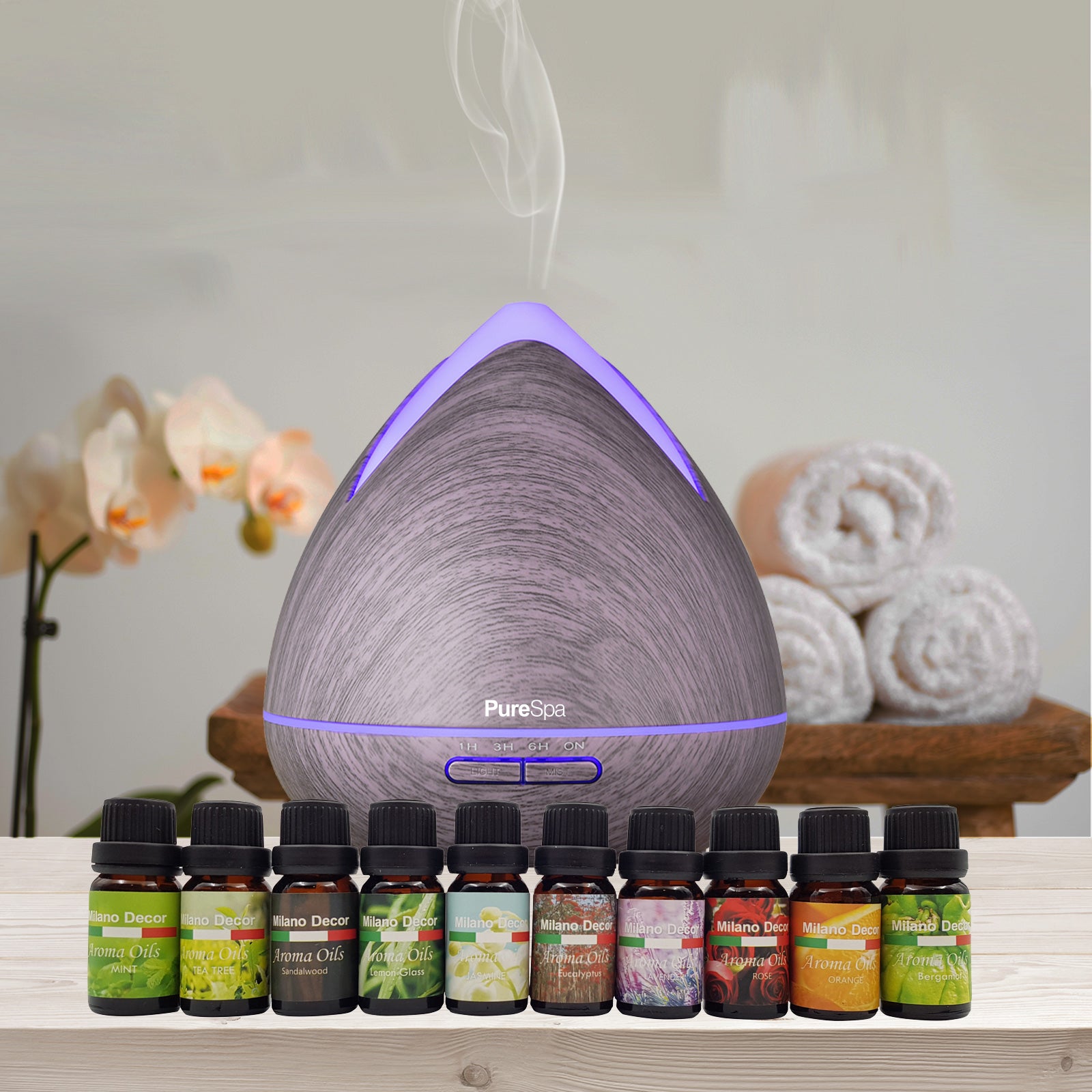 Humidifier Oil Diffuser | Purespa Diffuser Set | Ethereal Diffusers