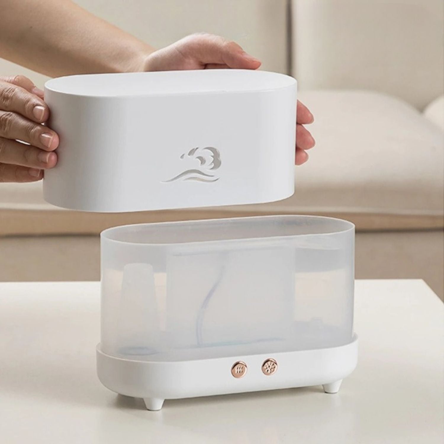 Flame Aromatherapy Diffuser | White Humidifier | Ethereal Diffusers