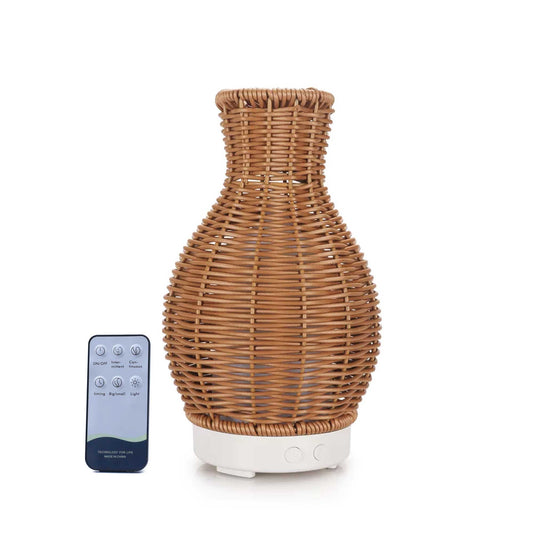 100ml Rattan Vase Mist Humidifier | Remote Diffuser|Ethereal Diffusers